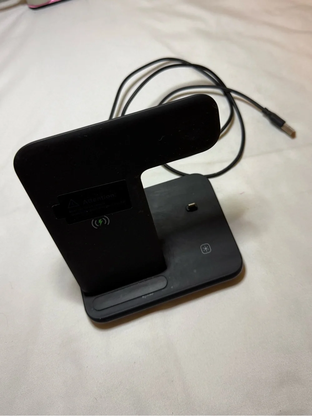 Black 3-in-1 Wireless Charging Stand